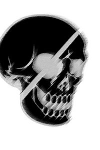 Preview wallpaper skull, black, white, drawing, pirate