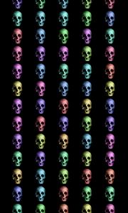 Preview wallpaper skull, colorful, texture