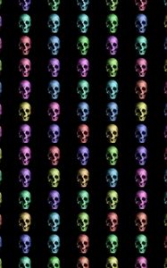 Preview wallpaper skull, colorful, texture