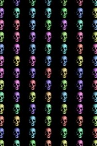 Preview wallpaper skull, colorful, texture