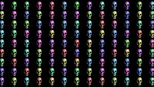 Preview wallpaper skull, colorful, texture