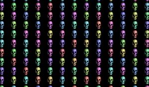 Preview wallpaper skull, colorful, texture