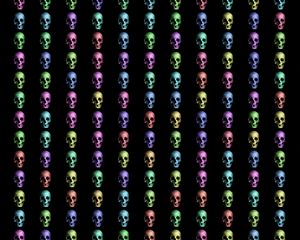 Preview wallpaper skull, colorful, texture