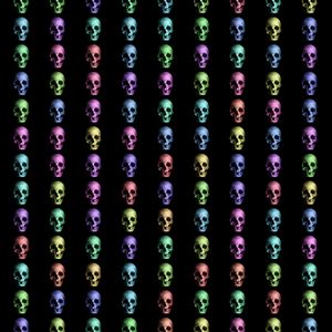 Preview wallpaper skull, colorful, texture