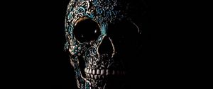 Preview wallpaper skull, dark, patterns, bones