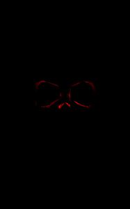 Preview wallpaper skull, dark, red, black, darkness