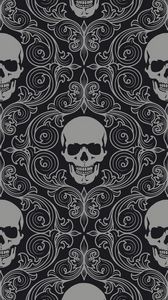 Preview wallpaper skull, drawing, gray, texture