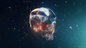 Preview wallpaper skull, form, cyberpunk, futurism