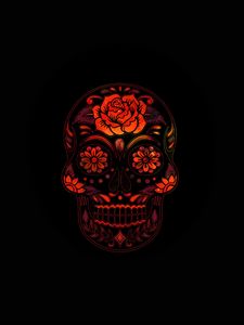 Preview wallpaper skull, glitter, patterns, art, dark