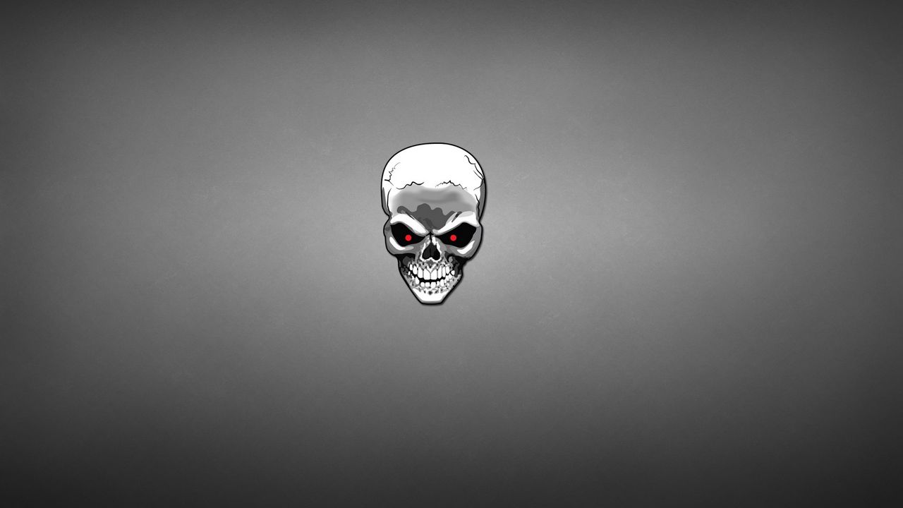 Wallpaper skull, minimalism, art, gray