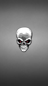 Preview wallpaper skull, minimalism, art, gray