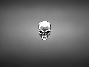 Preview wallpaper skull, minimalism, art, gray