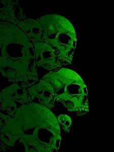 Preview wallpaper skull, paint, color, background