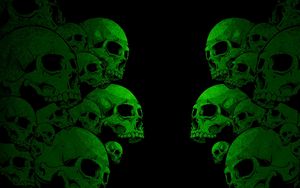 Preview wallpaper skull, paint, color, background
