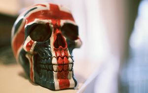 Preview wallpaper skull, paint, flag, united kingdom