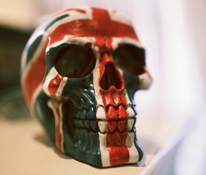 Preview wallpaper skull, paint, flag, united kingdom