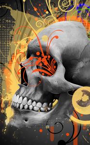 Preview wallpaper skull, pattern, abstraction