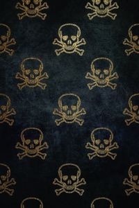 Preview wallpaper skull, patterns, texture, golden