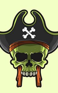 Preview wallpaper skull, pirate, vector, art