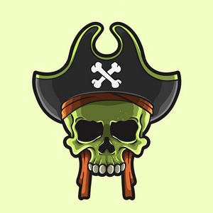 Preview wallpaper skull, pirate, vector, art