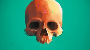 Preview wallpaper skull, skeleton, flash drive, art