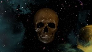 Preview wallpaper skull, sky, point, star, drawing