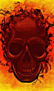Preview wallpaper skull, smoke, smile, art