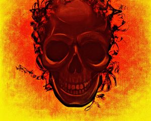 Preview wallpaper skull, smoke, smile, art