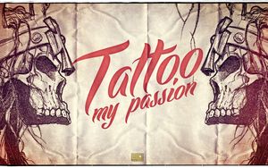 Preview wallpaper skull, tattoo, style, lettering, words