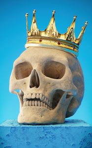 Preview wallpaper skull, teeth, art, crown