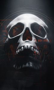 Preview wallpaper skull, text, art