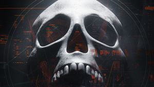 Preview wallpaper skull, text, art