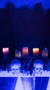 Preview wallpaper skulls, candles, dark, installation