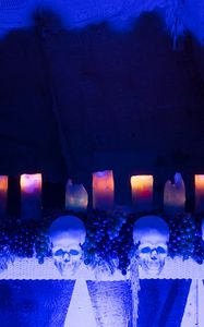 Preview wallpaper skulls, candles, dark, installation