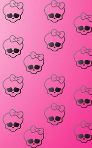 Preview wallpaper skulls, skull, bow, pink