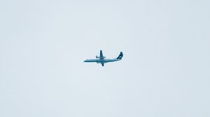 Preview wallpaper sky, airplane, minimalism, gray