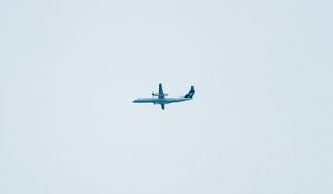Preview wallpaper sky, airplane, minimalism, gray