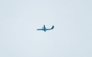Preview wallpaper sky, airplane, minimalism, gray