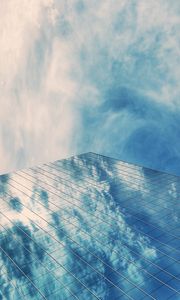 Preview wallpaper sky, architecture, minimalism, facade, mirror