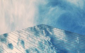 Preview wallpaper sky, architecture, minimalism, facade, mirror