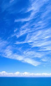 Preview wallpaper sky, blue, white, clouds, tenderness