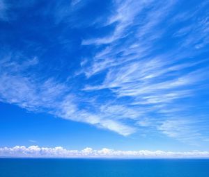 Preview wallpaper sky, blue, white, clouds, tenderness