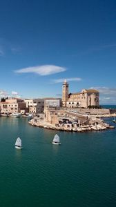 Preview wallpaper sky, buildings, architecture, home, water, boats