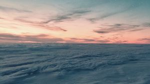 Preview wallpaper sky, clouds, aerial view, horizon