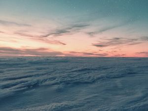 Preview wallpaper sky, clouds, aerial view, horizon
