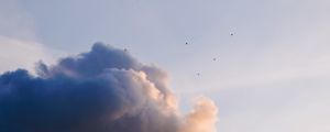 Preview wallpaper sky, clouds, birds, flock