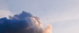 Preview wallpaper sky, clouds, birds, flock