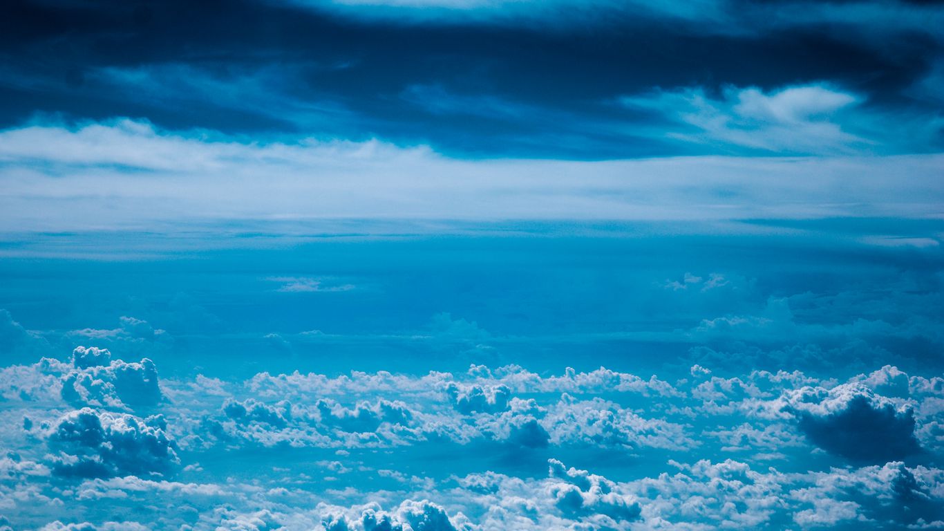 1366x768 Wallpaper sky, clouds, blue