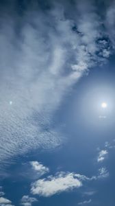 Preview wallpaper sky, clouds, blue, halo, sun
