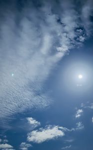 Preview wallpaper sky, clouds, blue, halo, sun
